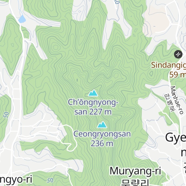Map of Ch’ŏngnyong-san