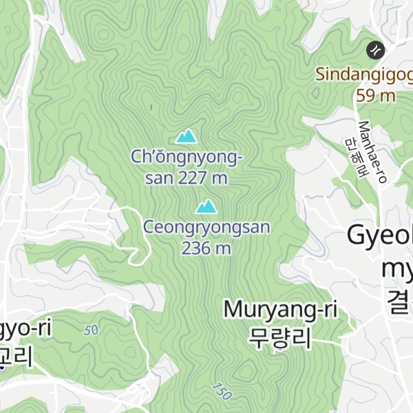 Map of Ceongryongsan