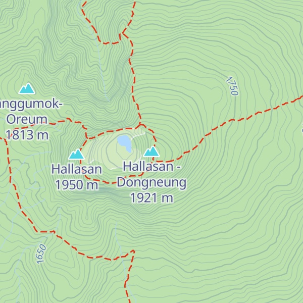 Map of Hallasan - Dongneung
