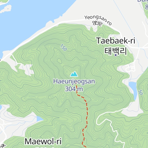 Map of Haeunjeogsan