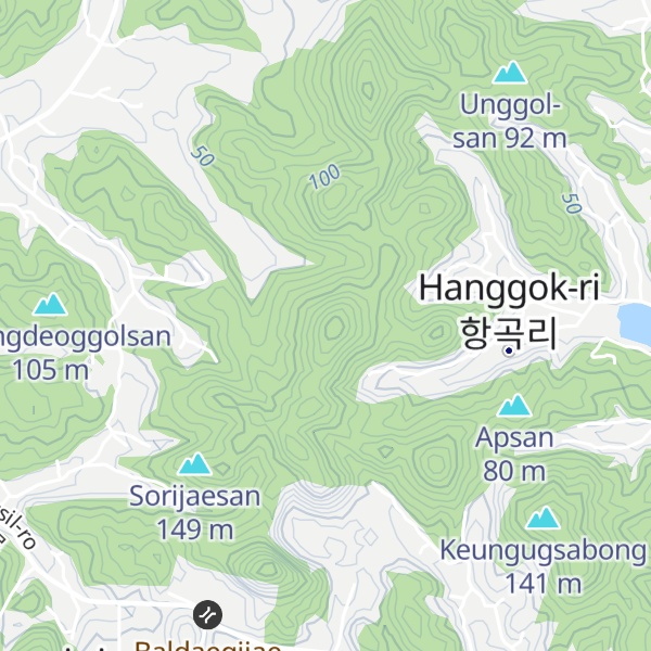 Map of Kujungdŏkkol-san