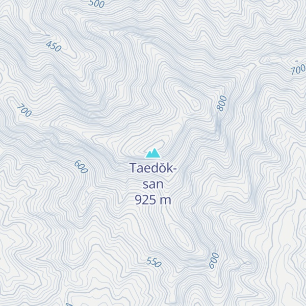 Map of Taedŏk-san