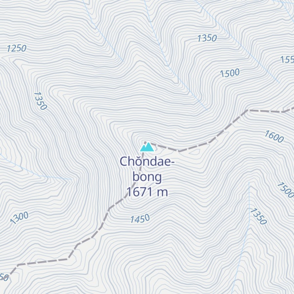 Map of Chŏndae-bong