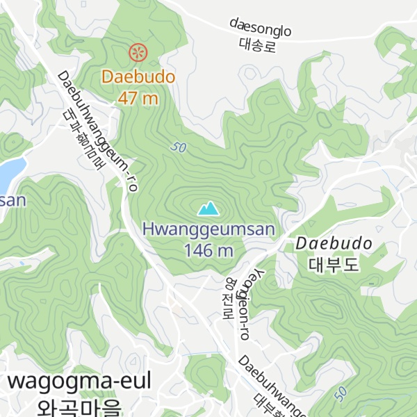 Map of Hwanggeumsan