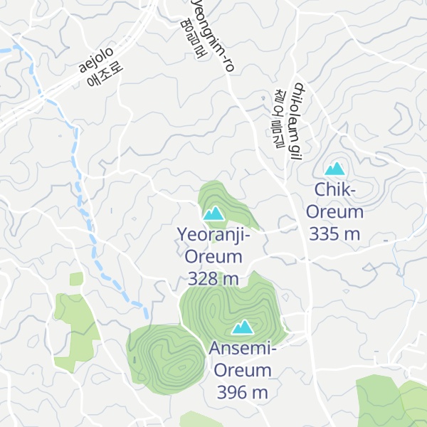 Map of Yeoranji-Oreum