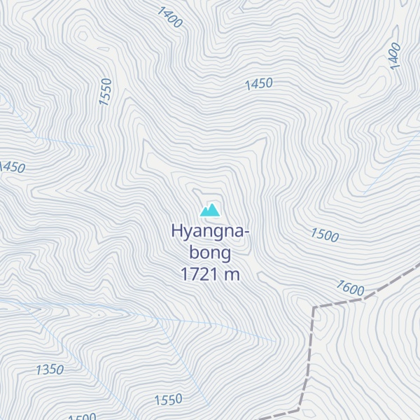 Map of Hyangna-bong