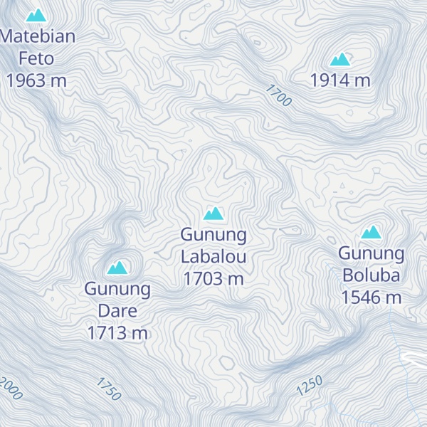 Map of Gunung Labalou