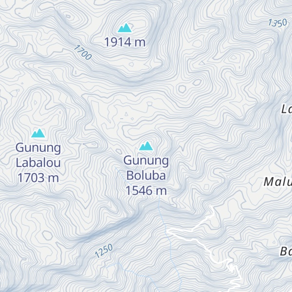 Map of Gunung Boluba