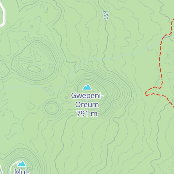 Map of Gwepeni-Oreum