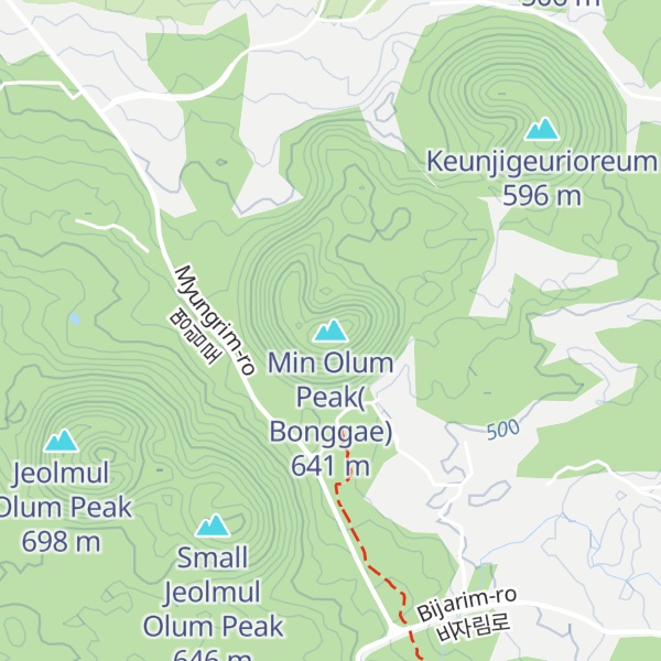 Map of Min Olum Peak(Bonggae)