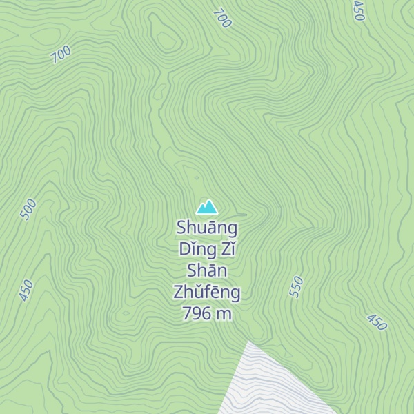 Map of Shuāng Dǐng Zǐ Shān Zhǔfēng