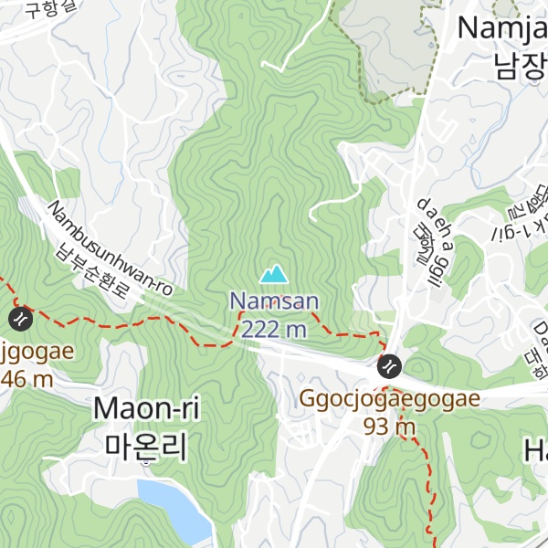 Map of Namsan