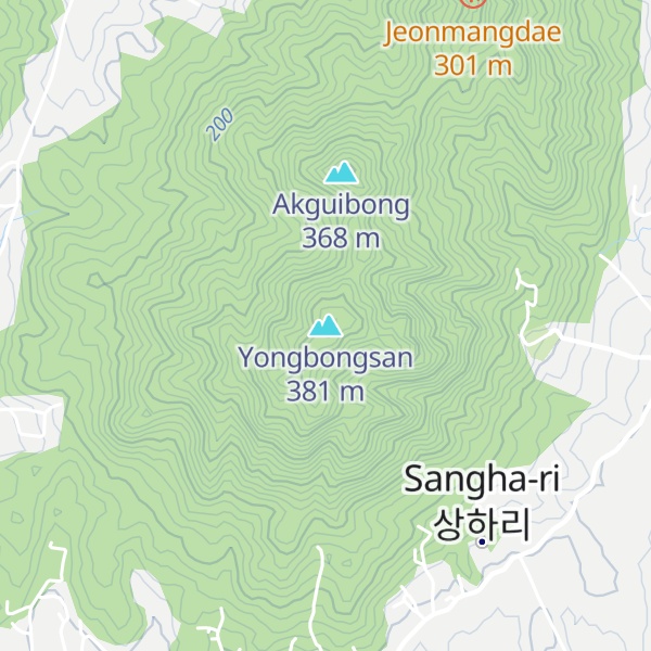 Map of Yongbongsan