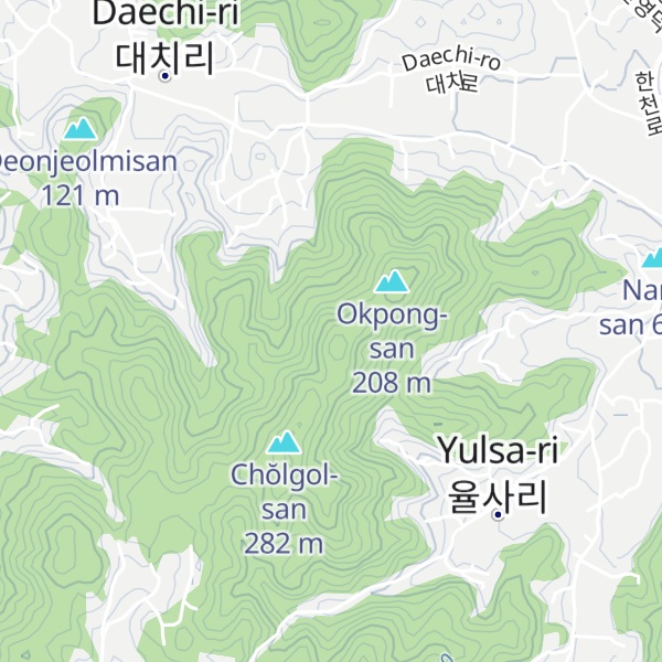 Map of Obong-san