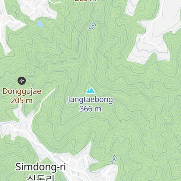 Map of Jangtaebong