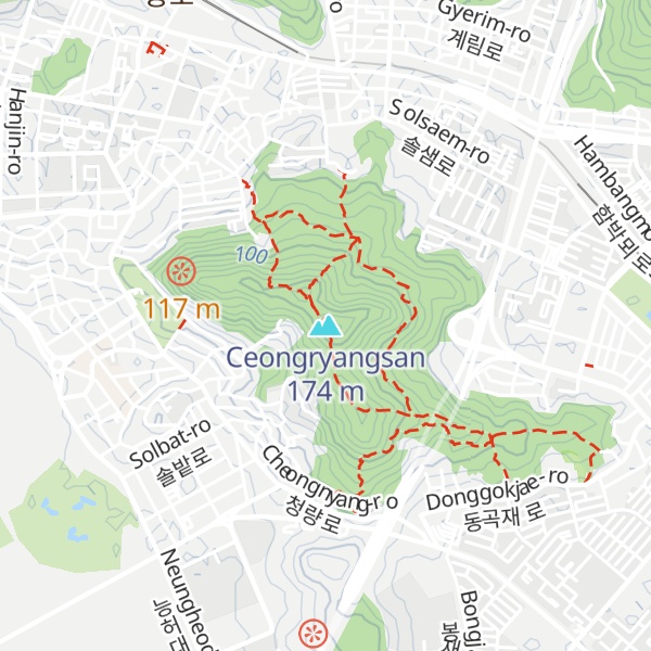 Map of Ceongryangsan