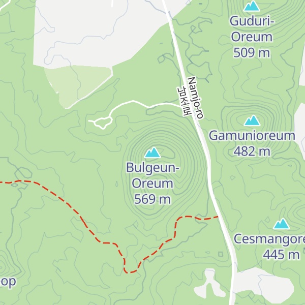 Map of Bulgeun-Oreum