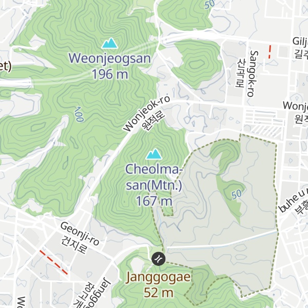 Map of Cheolma-san(Mtn.)