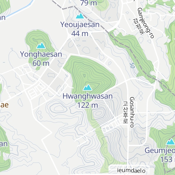 Map of Hwanghwasan