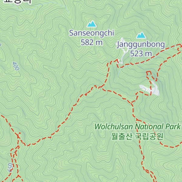 Map of Weoulchoolsan(Cheonhwangbong)