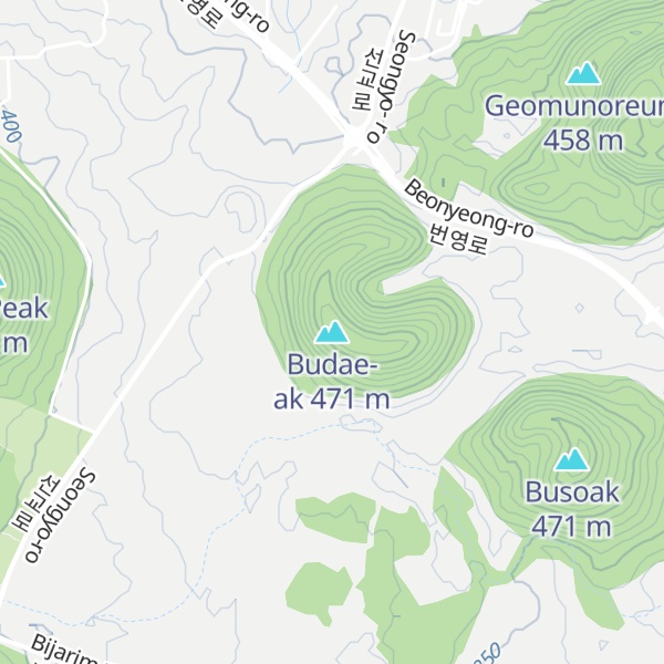 Map of Budae-ak
