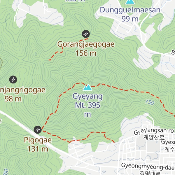 Map of Gyeyang Mt.