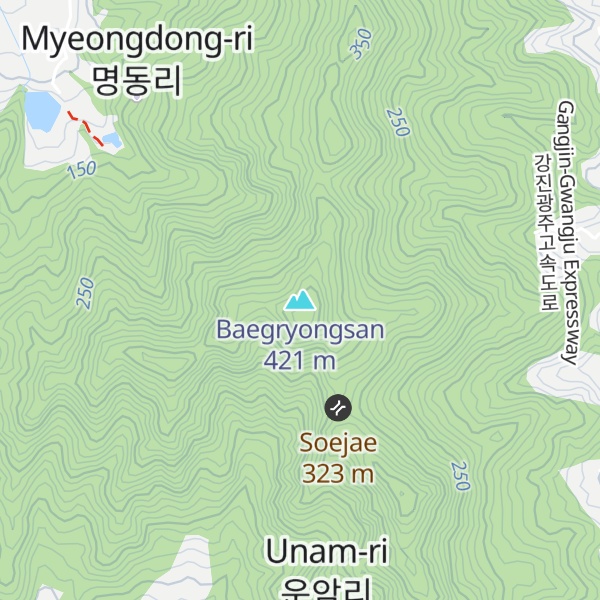 Map of Baegryongsan