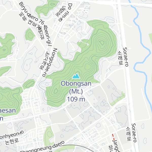 Map of Obongsan (Mt.)