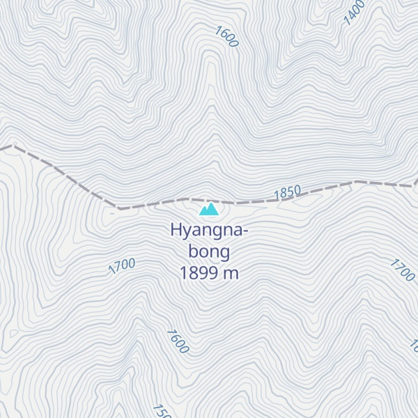 Map of Hyangna-bong