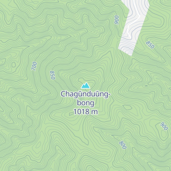 Map of Chagŭnduŭng-bong