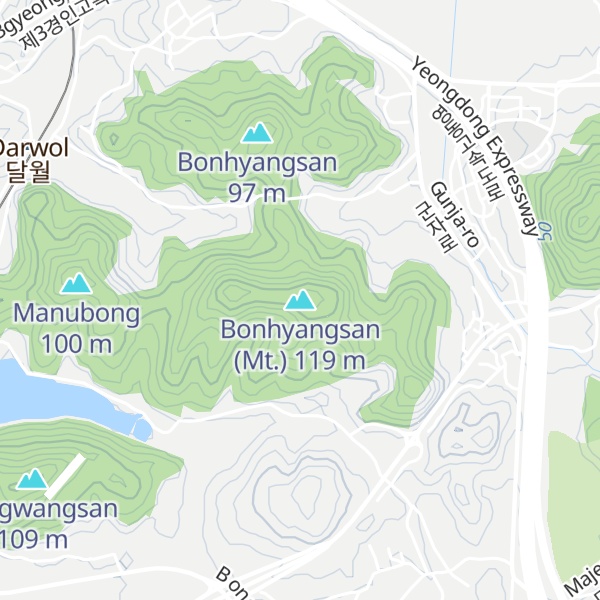 Map of Bonhyangsan (Mt.)