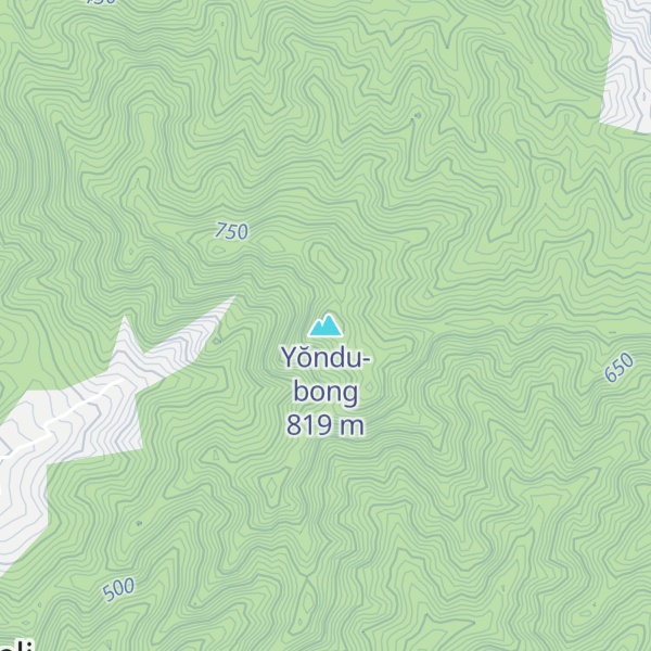 Map of Yŏndu-bong