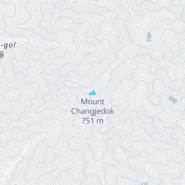 Map of Mount Changjedok