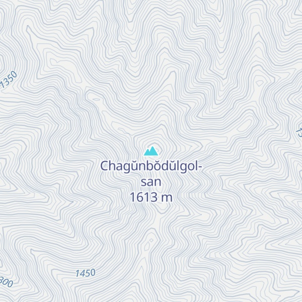 Map of Chagŭnbŏdŭlgol-san