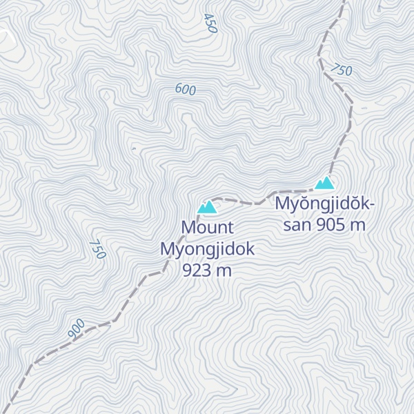Map of Mount Myongjidok