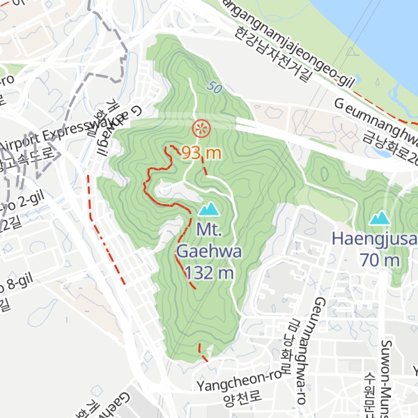 Map of Mt. Gaehwa