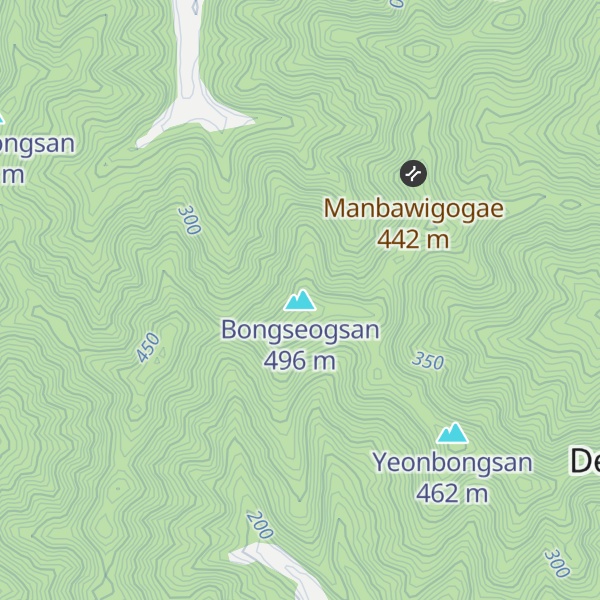 Map of Bongseogsan