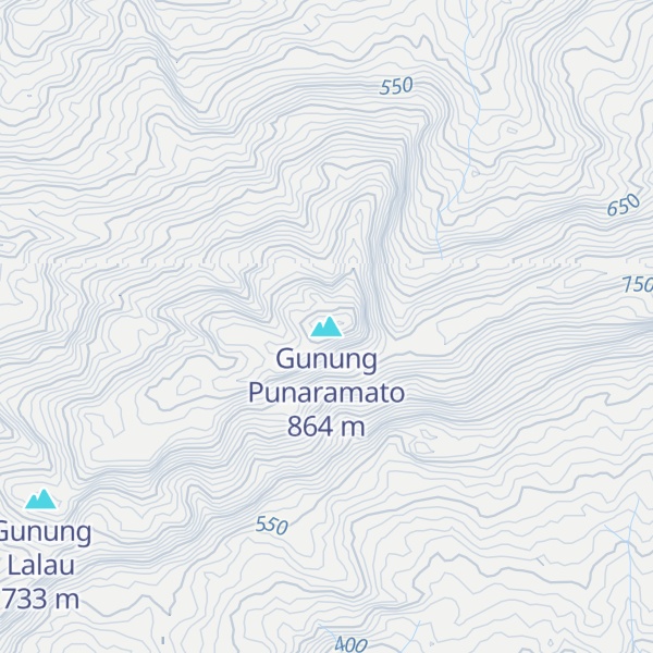 Map of Gunung Punaramato