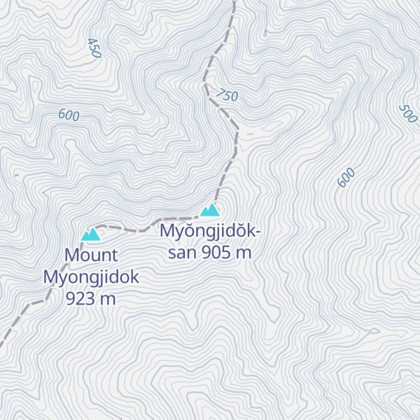Map of Myŏngjidŏk-san