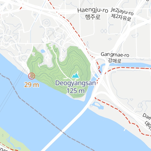 Map of Deogyangsan