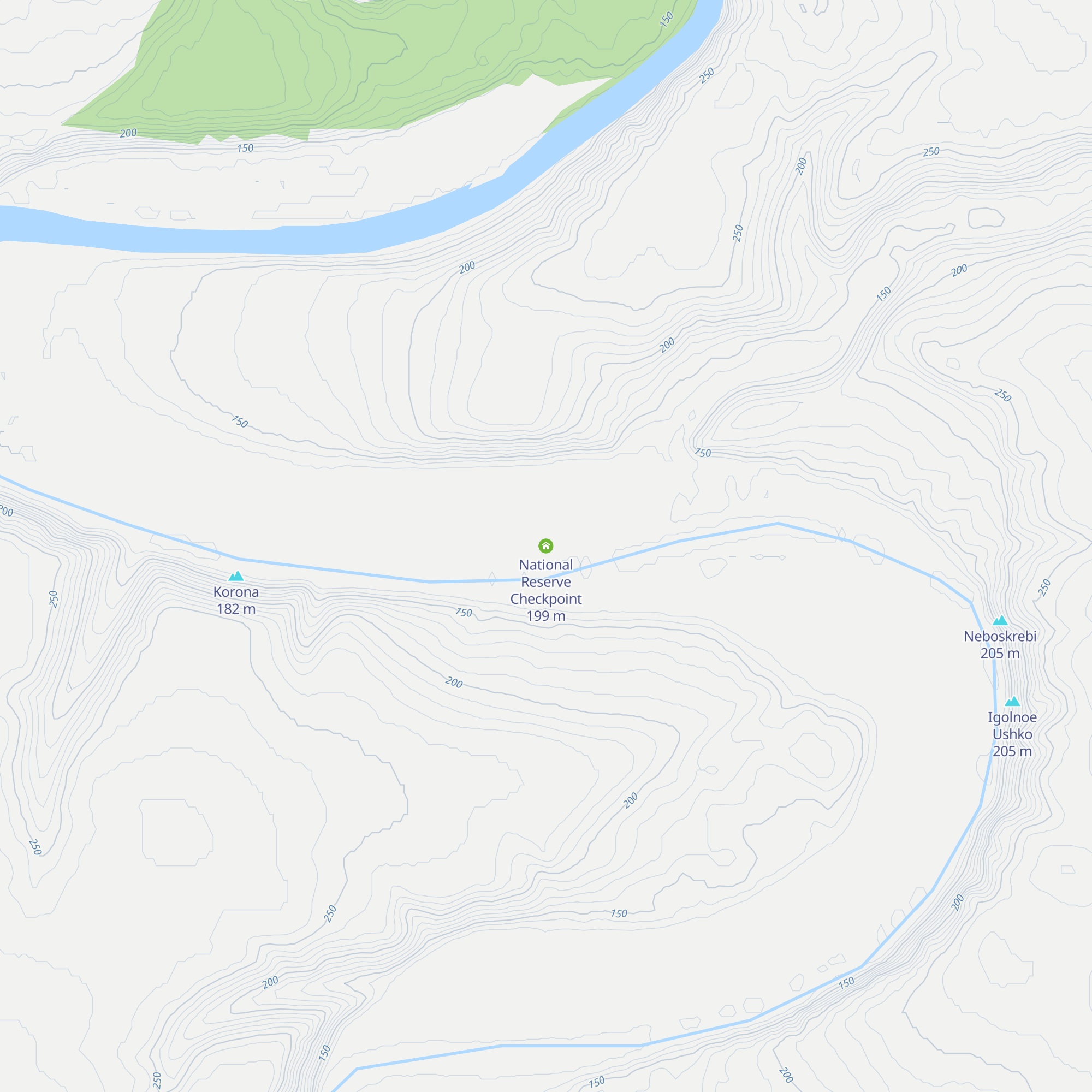 National Reserve Checkpoint map