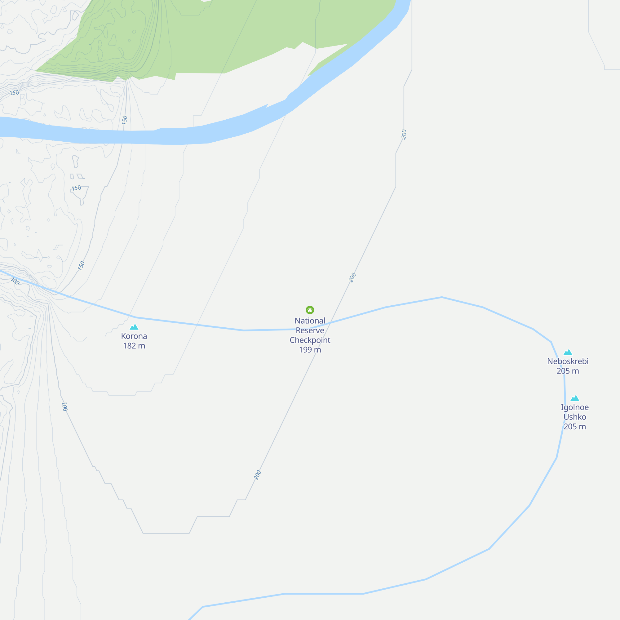 National Reserve Checkpoint map
