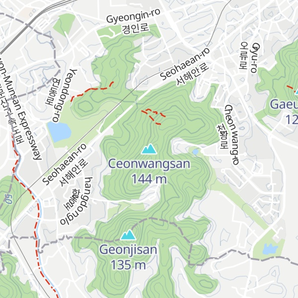 Map of Ceonwangsan