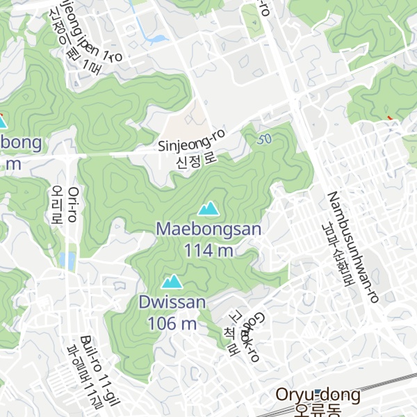 Map of Maebongsan