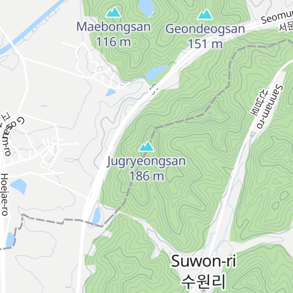 Map of Jugryeongsan