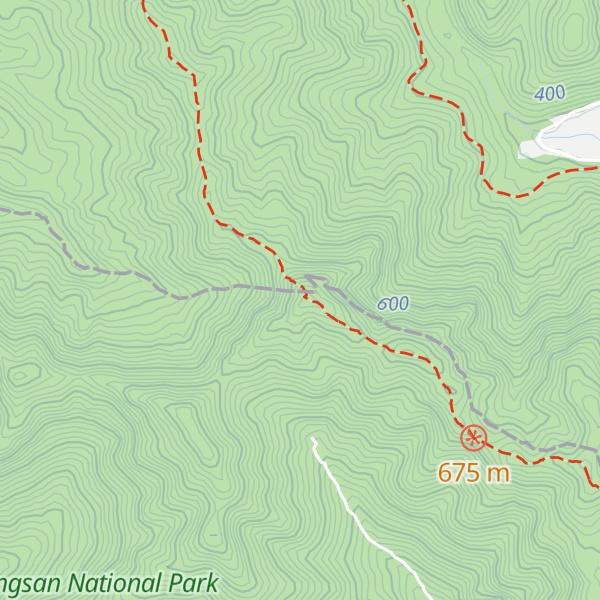 Map of Baegamsan(sangwangbong)