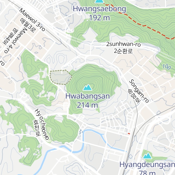 Map of Hwabangsan