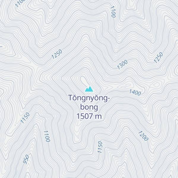 Map of Tŏngnyŏng-bong