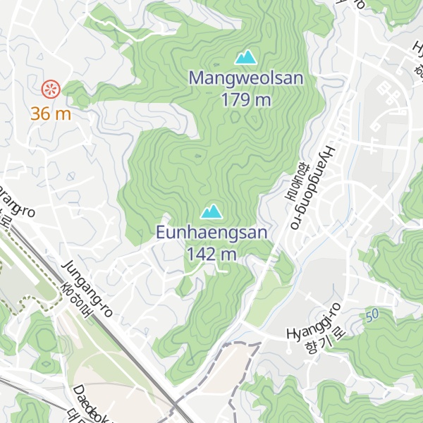 Map of Eunhaengsan