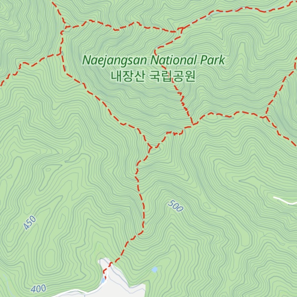 Map of Naejang-san Mountain